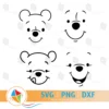 Winnie Pooh Face SVG