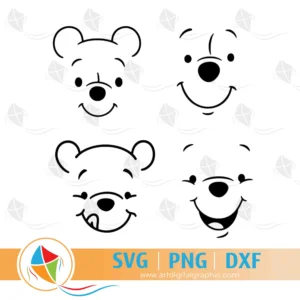 Winnie Pooh Face SVG