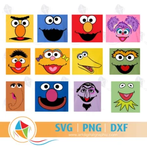Sesame Street Face SVG