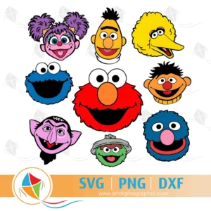 Sesame Street Head SVG