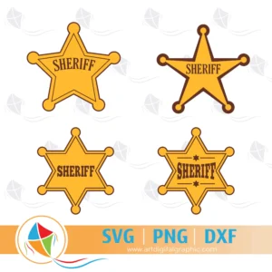 Sheriff Badge SVG