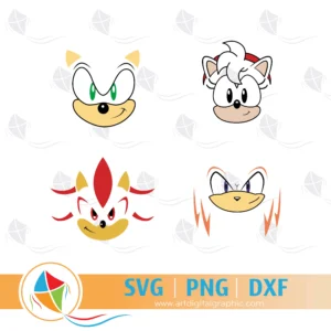Sonic Face SVG