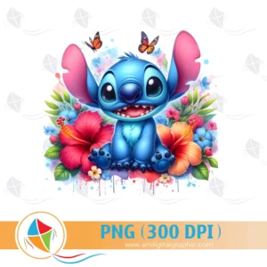 Stitch Flowers PNG