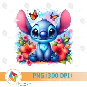 Stitch Flowers PNG