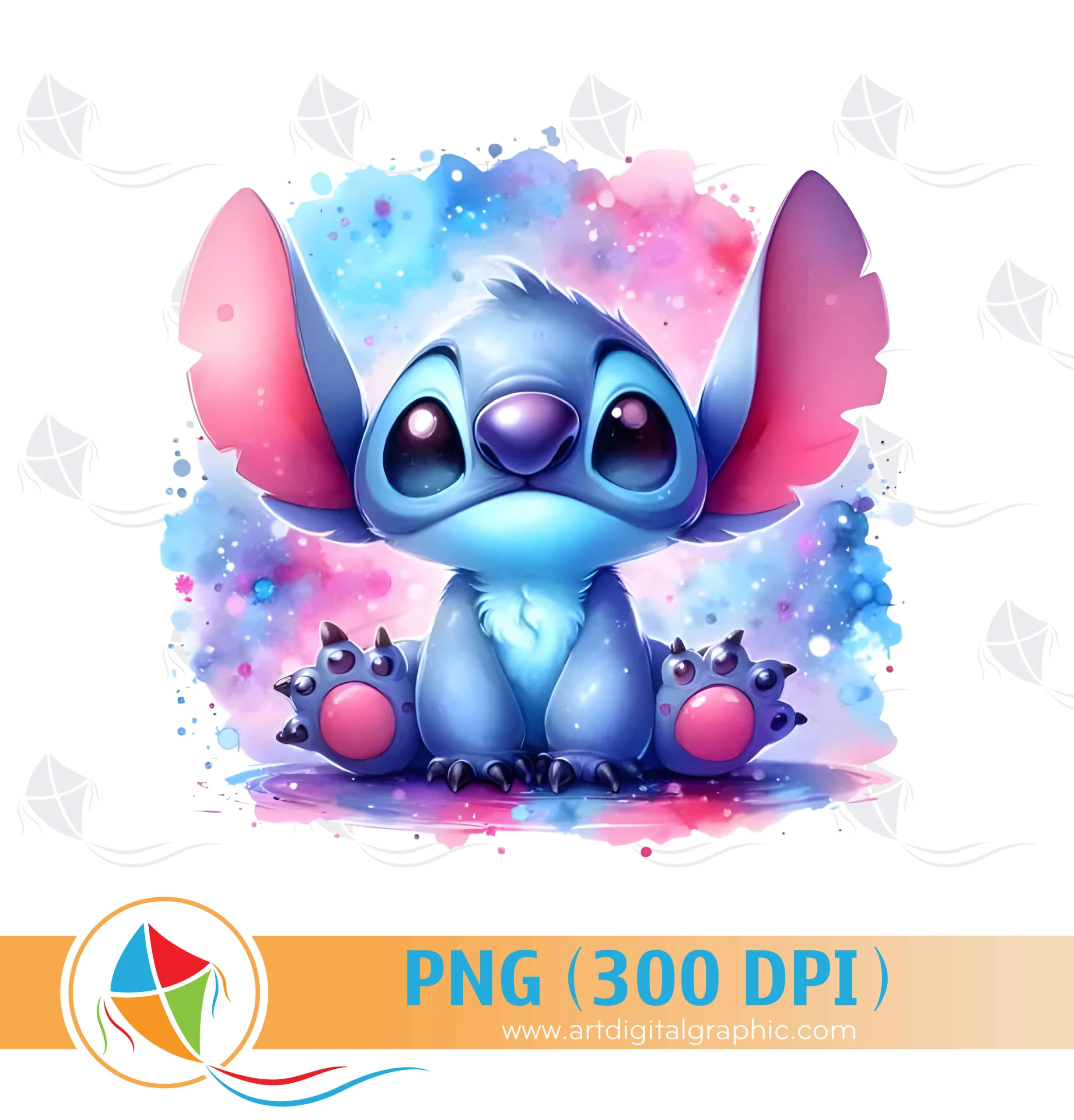 Stitch Watercolor PNG