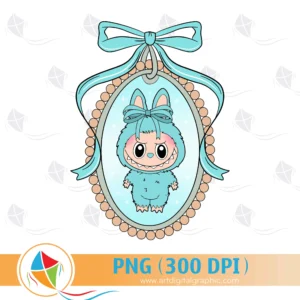 Labubu Coquette Frame PNG